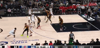 哈登晃倒防守 闲庭信步突破助攻乔治空位三分飚中