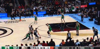 就这么快！博格丹借掩护三分再中 老鹰末节15-5进攻波反超4分