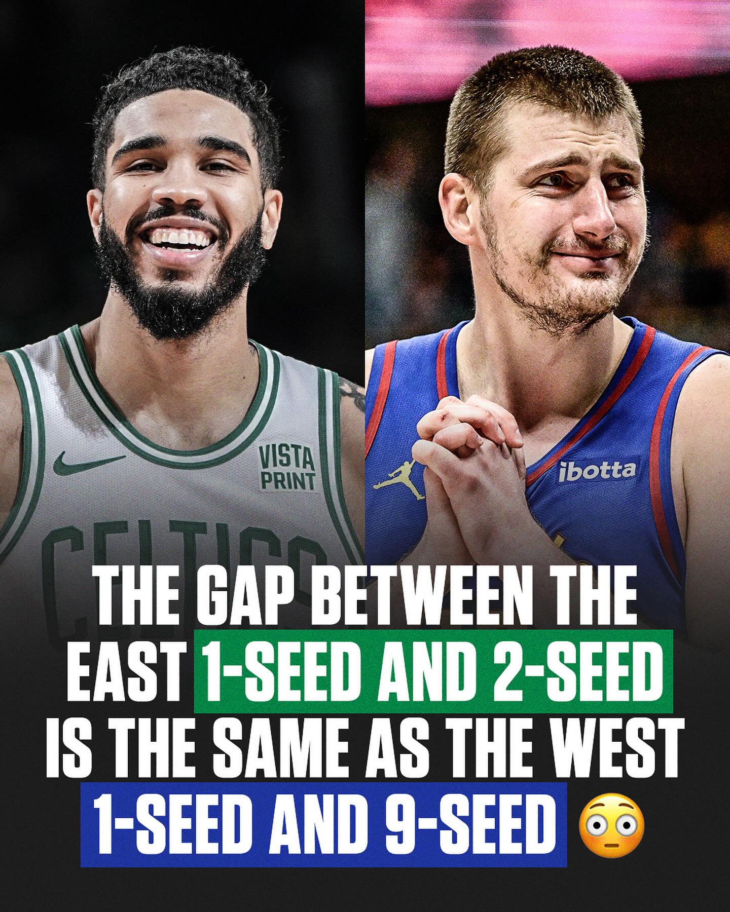 东部第一和第二之间胜场差为11场 等于湖人和掘金之间的胜场差