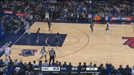 追追追！哈登突分科菲三分轰进 15分大坑半场只差4分了