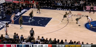 内外开火！杰伦-格林三分开炮&惠特摩尔暴扣助队迫近比分！